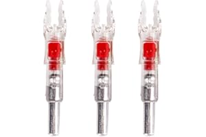 HavenDomicile Lot de 3 encoches de flèche lumineuses pour tiges de 6,2 mm, accessoires d'éclairage automatique en rouge/vert/bleu/multicolore, encoches de flèche éclairées par LED (rouge)