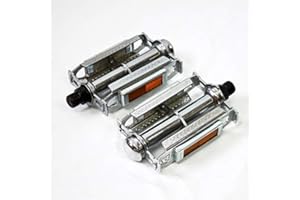 OldNewBikes Pedales metálicos con Reflector de Estilo clásico Retro Vintage