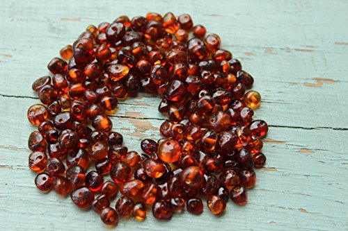 4-6 mm. Polished Baltic Amber Loose Beads 50 Pcs.