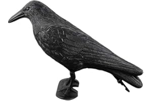 Gelentea - Corvo Nero Finto per Caccia, Paesaggio in plastica, Decorazione da Giardino, Caccia