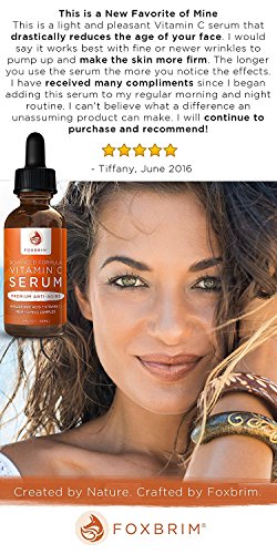 Vitamin C Serum 30 ml, Gesichtspflege mit Hyaluronsäure, Bei Altersflecken und Hautverfärbungen, Natürliche Formel für alle Hauttypen, Für natürliche Schönheit & Frische, Von Foxbrim - 3