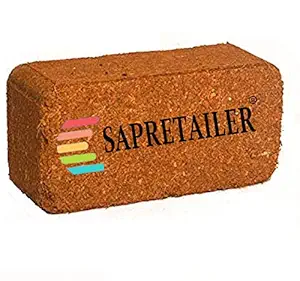 SAPRETAILER Cocopeat Block 650 Gram Organic Coir Pith Block for Organic Terrace Gardening