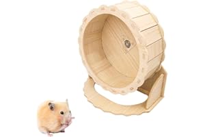 Belvanr Hamsterrad Hamster Holzlaufrad Kleintierspielzeug Laufrad Holz Laufrad Hamster Kleintier-Übungsrad Holzübungsrad Haustiere Holzübungsrad Hamsterlaufrad Übungsrad für Hamster,21cm