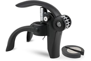 PEUGEOT - Baltaz Dark - Tire-Bouchon à Levier + Coupe-Capsule - Pour Tous Types de Bouchons - Idée Cadeau Oenologie - Coloris Noir