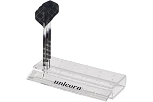Unicorn Supporto per Freccette | Stazione per Freccette in Acrilico Trasparente | Contiene ed espone 6 Set di Freccette