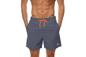 JustSun Short de Bain Homme étanche Séchage Rapide avec Poches