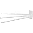 sourcing map Rotation Towel Rack Bathroom Swivel Towel Bar 3 Multi Fold-able Arms Rotation Organizer Swing Towel Shelf Space Saving Hanger Kitchen Hand Towel Holder White