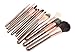VALUE MAKERS 13PCS Makeup Brushes - Makeup Brush Set - Makeup Brushes Kit - Make up Brush Set - Make Up Brushes - Foundation Brush - Make Up Brushes Kit - Goat Hair Brushes Set - Brush Set with Cylinder Makeup Brushes Case (Brown)