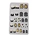 Imported 24Pcs False Nail Tips Lady Designer Fake Nail Art Set Black British Flag RS.335.00