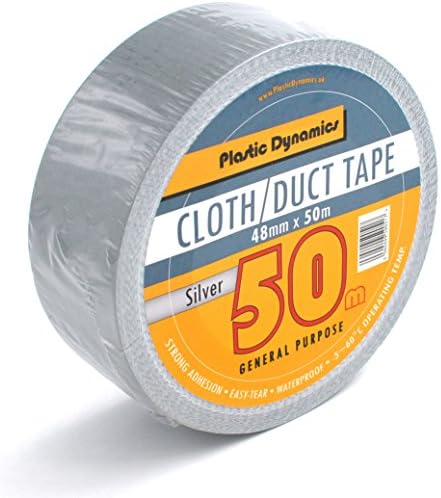 Plastic Dynamics® Cloth / Duct Tape 48mm x 50m x (Silver x1 Roll)