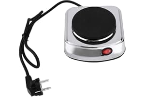 KIMISS Mini Calentador de café Eléctrico de 500W, Calentador de café con Placa Caliente (Estufa Europea, Quemador Ple, café Eléctrico, Enchufe Heer 220-240V)