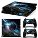 Produktbild Stillshine PS4 Skin Aufkleber Sticker Folie schützende Haut Schale für Sony Playstation 4 Konsole und 2 Controller (Schwarz Erde)