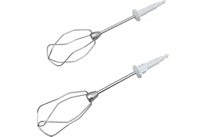 Lichtblau Fouets lot de 2 00653471 pour les batteurs Sportline CleverMixx Rock'n'Roll Edition I Fouets de rechange entre autres pour MFQ3010 MFQ3030 MFQ3520 I Fouets avec raccord métallique