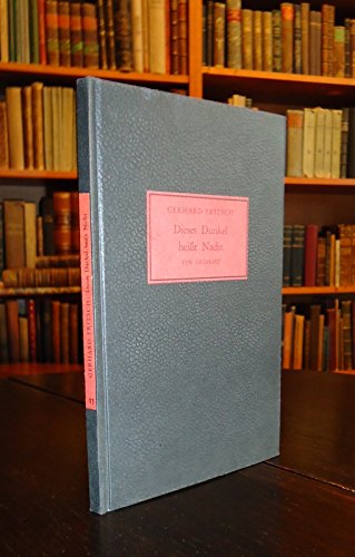 Dieses Dunkel heißt Nacht. Ein Gedicht.