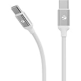 Zebronics Type C - Type C Cable, 60 Watts, Upto 480Mbps Data Sync, Fast Charging, 1 M, Compatible with iPhone 15 & 16 Series, iPad, MacBook, Samsung, Android (Wattz 60CC6, White): 
