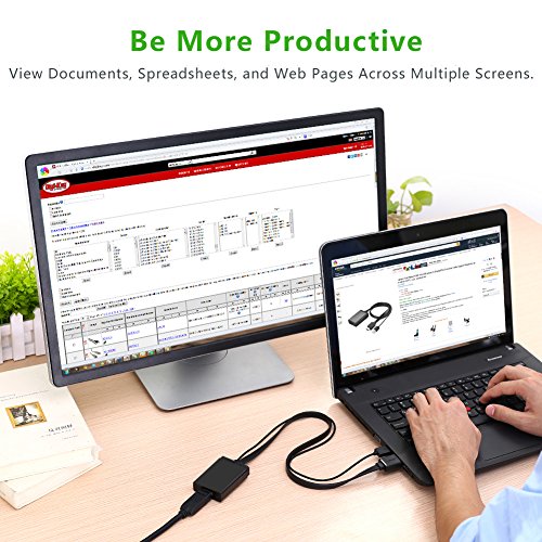 Ugreen HDMI zu DisplayPort Adapterkabel/vernickelte Kontakte unterstützt für die stabile Übertragungsrate/ FullHD / 1080p / 3D / HDCP / Audioübertragung – HDMI Stecker auf DP Buchse/Unterstützt die Auslösung bis zu 4K Auslösung für HDTV, LCD, Monitore usw/kompitible mit Apple Mac / PC / Notebook / Monitor / Beamer / TV / Grafikkarte - 2