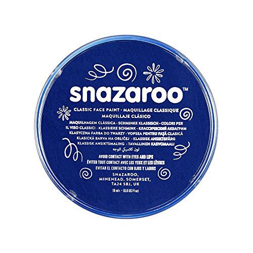 Preisvergleich Produktbild Snazaroo 1118333 Kinderschminke, hautfreundliche hypoallergene Gesichtschminke auf Wasserbasis, wasservermalbar, parabenfrei, dunkelblau, 18 ml Topf