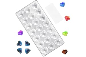 SIYINGSAERY Stampo per Cioccolatini a Forma di Cuore con 21 Cavità Stampi a Forma di Cuore 3D in Plastica Vassoio Cioccolato Cuore per Realizzare Caramelle/Dolci/Cubetti di Ghiaccio/Candele