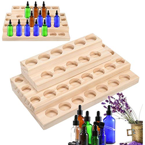Phantom Sky 30 Grid Soporte de Madera para exhibir Aceite, Almacenamiento de aceites Esenciales, Adecuado para la Familia y la aromaterapia, Aceite Esencial para Negocios