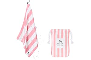 Dock & Bay QuickCool Cooling Towel - For Athletes, Sports, Workouts, Fitness - Dual Layered Fabric Technology, Instant Relief, Cools to 15°C - Includes Bag - 25" x 12"/63 x 29cm