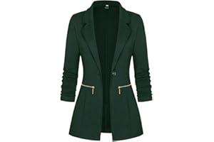 Onsoyours Blazer Donna Elegante Casual Cappotto Revers Slim Fit Ufficio Lavoro Business Blazer con 1 Bottone Corto OL Giacca Cardigan