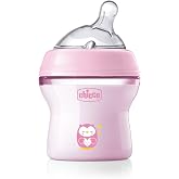 Chicco Natural Feeling PP Biberon 150 ML,0 AY+,YAVAŞ AKIŞ, PEMBE | 0 Ay+ Yavaş Akışlı Anti-Kolik Biberon