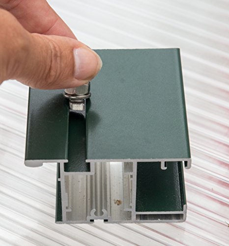 20 Stück Hammerkopfschrauben mit Muttern aus Edelstahl für Gewächshaus - 5