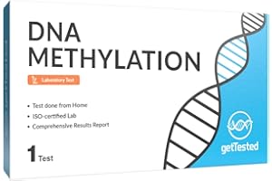 GETTESTED DNA Methylation Test | Analyze 16 Genes | at-Home Genetic Test Kit | Saliva Sample Collection
