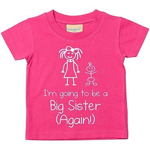 I'm Going To Be A Big Sister Again Pink Tshirt Baby Toddler Kids Available in Sizes 0-6 Months to 14-15 Years New Baby Sister Gift