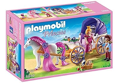 Playmobil - 6856 - Jeu - Calèche Royale+ Cheval à Coiffer