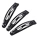 SODIAL(R) 5 Pairs Ladies Black Simple Metal Bendy Snap Hair Clips Barrettes Hairpins