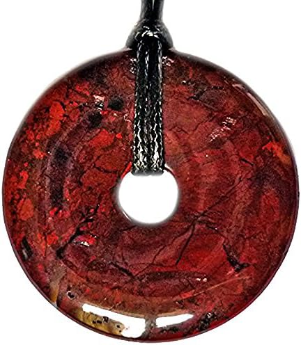Or Pi Chinese Jasper Donut Pendant breschia (or bréchique)