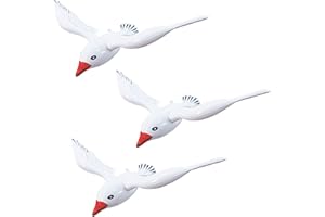 SAIIURV 3 Pieces Inflatable Seagull for Adult Kids, 62CM Blow-up Jumbo Flying Bird Seagull Decor Inflatable Toys Blow Up Animals Floats for Party Decoration Photo Props, Pool Party Accessory