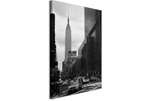 murando Cuadro en lienzo New York 60x90 cm 1 parte Impresión en Material Tejido no Tejido Impresión Artística Imagen Gráfica Decoracion de Pared - Ciudad Panorama Manhattan d-B-0246-b-a