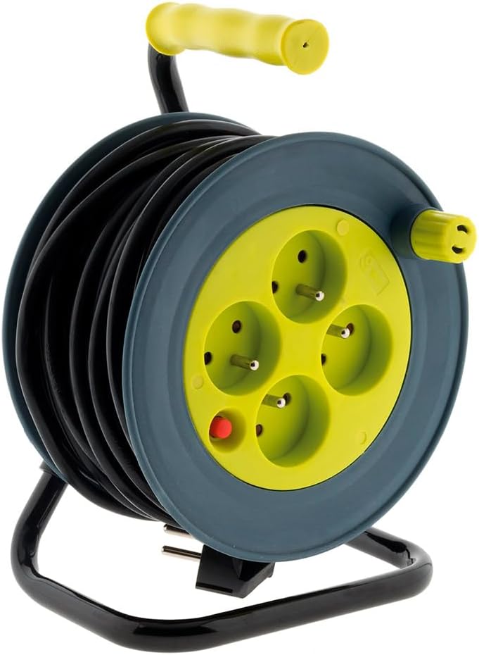 Zenitech - Carrete doméstico 15m 3G1 mm² - Anís