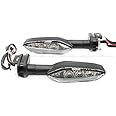 Motorcycle LED Turn Signal Indicator Lights For Yamaha MT-01 MT-25 MT-03 MT-10 MT-09 MT-07 TRACER FZ1 FZ6 FZ8 FAZER FZ6R XJ6 TDM900 XSR900 XSR700 Motorbike Front/Rear Turning Blinker 1 Pair (Clear)
