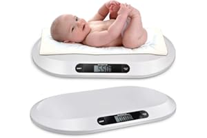 ESTABETER Babywaage bis 20kg LCD-Display Digital Babywaagen 3 Wiegemodi Haustierwaage Weiß Baby Waagen Tierwaage