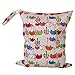 2-Zip Washable Baby Cloth Diaper Nappy Bag Elephant Pattern