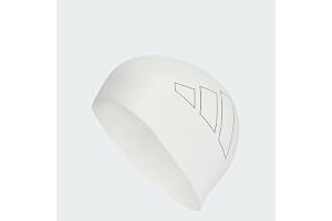 adidas unisex - vuxen Logo Swim Swim Cap, White/Black, One size