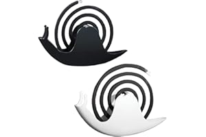 HIULLEN Kreativer Moskito Spulenhalter, 2 PCS Schnecken Mückenspirale Halter, Mückenspirale Behälter, Mosquito Coil Holder Für drinnen und draußen geeignet (Schwarz ＆ Weiss)