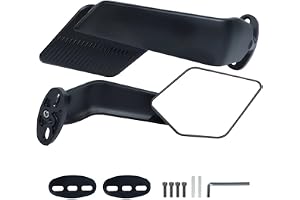 Universella motorcykelspeglar med vingbladsdesign för CBR250R, Ninja 400, 600, ZX6R, ZX10R, GSXR1000 – Roterbara och justerba