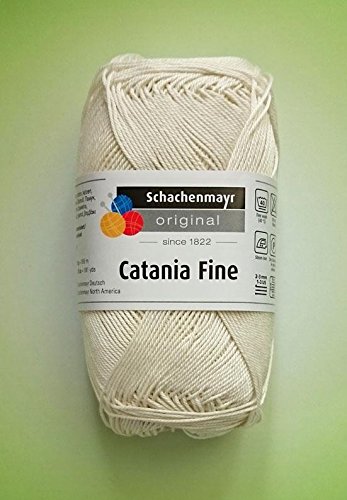Hdk-Versand Schachenmayr Catania Fine 50g Strickgarn aus 100% Baumwolle (Creme 1005)