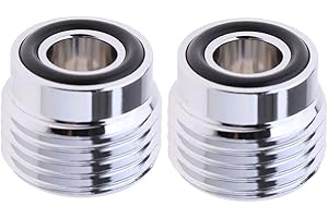 Easnea 2-Pack Scuba Diving Tank Valve Adaptor DIN to YORK Insert Regulator Dive Clamp Cylinder Convertor Tech Tool & Two O-Ring, Five Threads