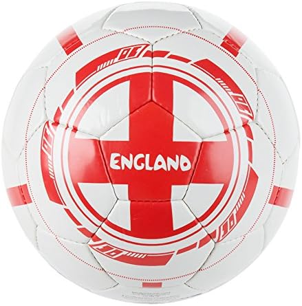 Size 5 England Quality Training Official England Football Leisure Pitch Fifa World Cup Brasil Ball Red and White