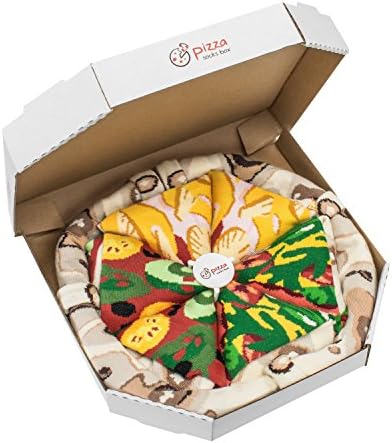 PIZZA SOCKS BOX 4 pairs MIX Hawaii Italian Vege Pizza extremely Original and Unique socks Made in UE ideal for gift Different sizes 4 5 6 7 8 9 10 11 Surprise your friends! High QUALITY cotton