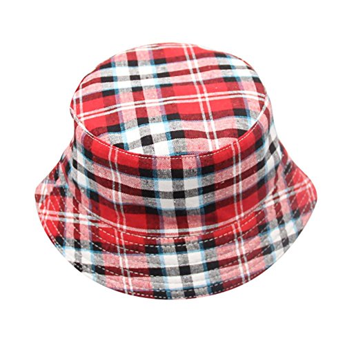 Junjie Toddler Kids Baby Boys Girls Plaid Pattern Sun Basin