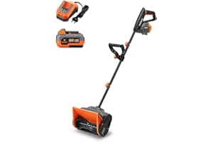 FUXTEC Akku Schneefräse FX-E1SCH20SET, 20V Schneeschaufel elektrisch inkl. 4Ah Akku & Ladegerät, 30cm Arbeitsbreite, 6m Auswurfweite, leichtgewichtig, ideal für Einfahrt, Gehweg, Terrasse