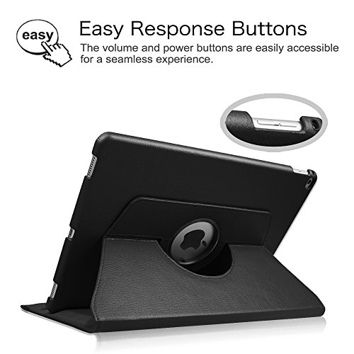 iPad Pro 12.9 Zoll Hülle – Fintie 360 Grad Rotierend Stand Kunstleder Schutzhülle Smart Cover Case Tasche Etui mit Auto Schlaf / Wach Funktion für Apple iPad Pro 12,9 Zoll 2015 Release Tablet, Schwarz - 2