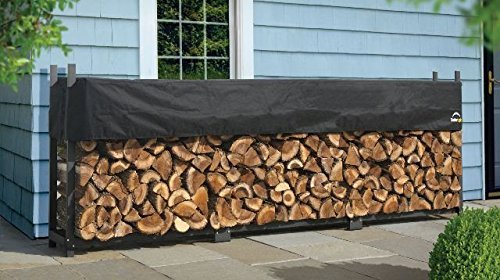 ShelterLogic Kaminholzregal, Kaminholzhalter, Aufbewahrungsregal mit Abdeckung 240cm // Brennholzregal für Kaminholz - 3