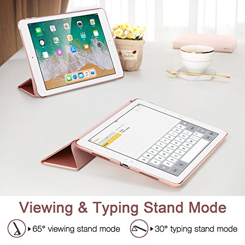 iPad Pro 9.7 Hülle, ESR® Yippee Series Auto aufwachen / Schlaf Funktion Wickelfalz Ledertasche mit Lichtdurchlässig Rückseite Abdeckung Leichtgewicht Schutzhülle für iPad Pro 9.7 Zoll (Rose Gold) - 6